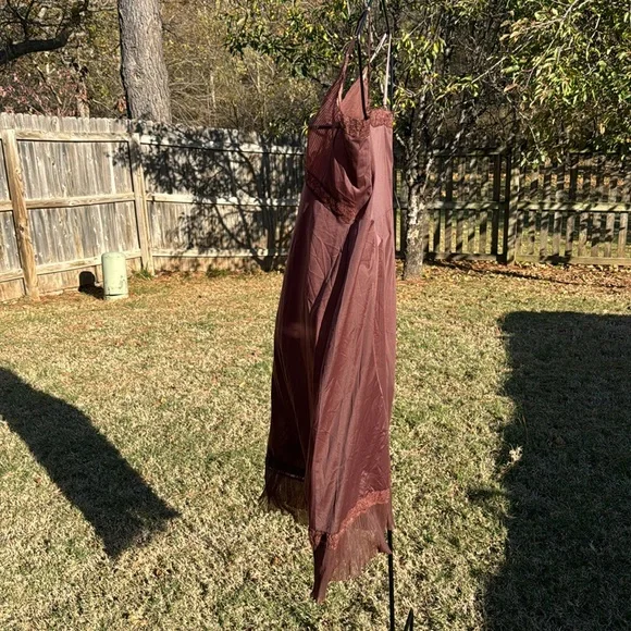 Vintage 1950s Brown Vanity Fair Accordion crystal pleat Slip sz 38 USA made - Picture 3 of 8